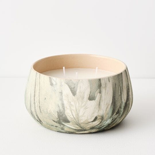 Ophelia Stoneware Vanilla Candle in Sage 16.5cm