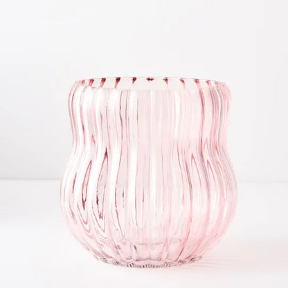 Petra Glass Vase in Pink 20cm