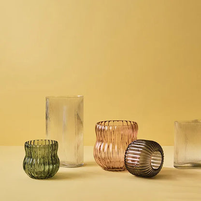 Petra Glass Vase in Pink 20cm