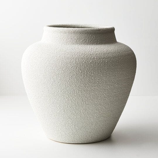 Odelle Texture Vase or Pot  in White - Large
