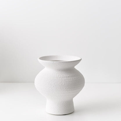 Tova Stoneware Vase in White 23cm