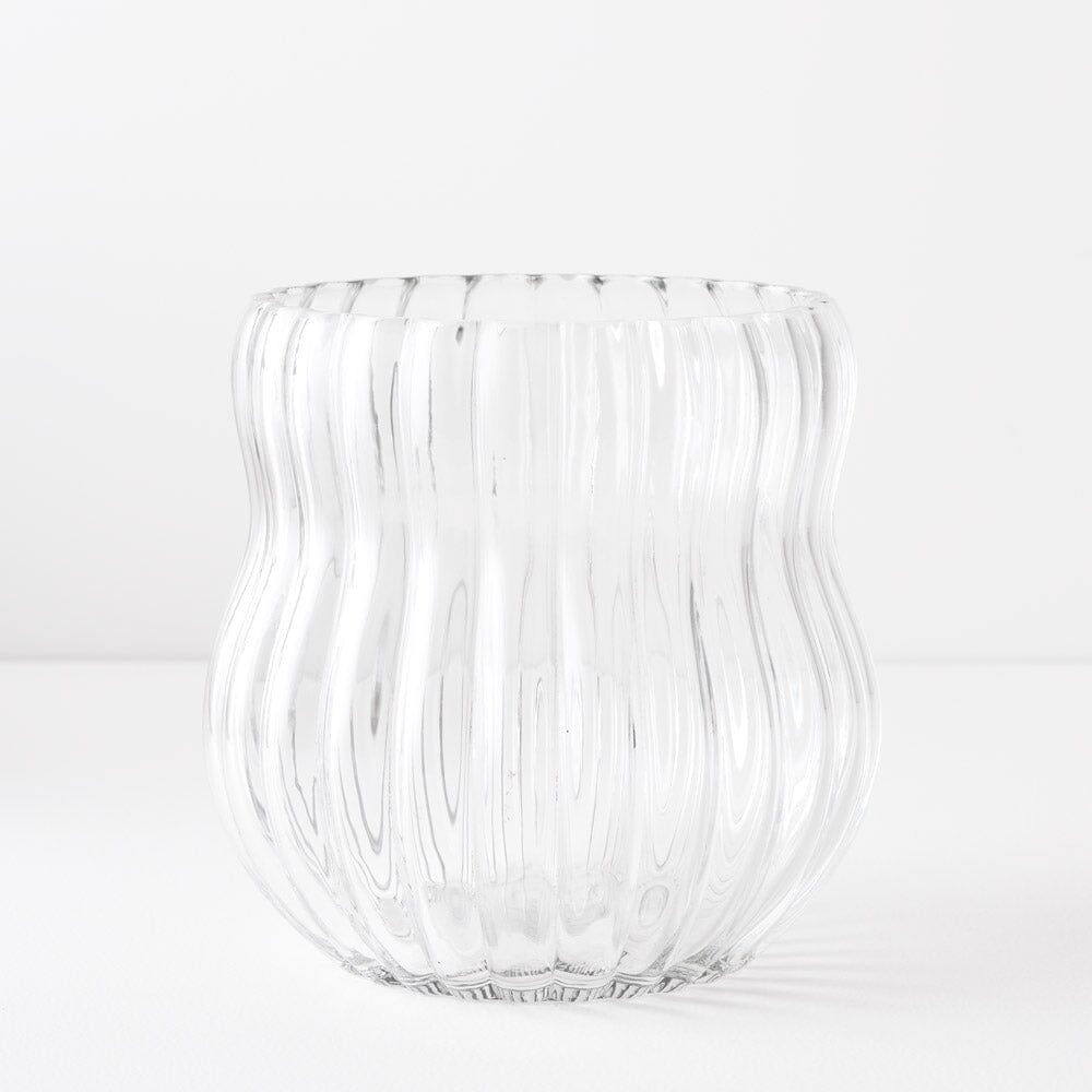 Petra Glass Vase in Clear 20cm