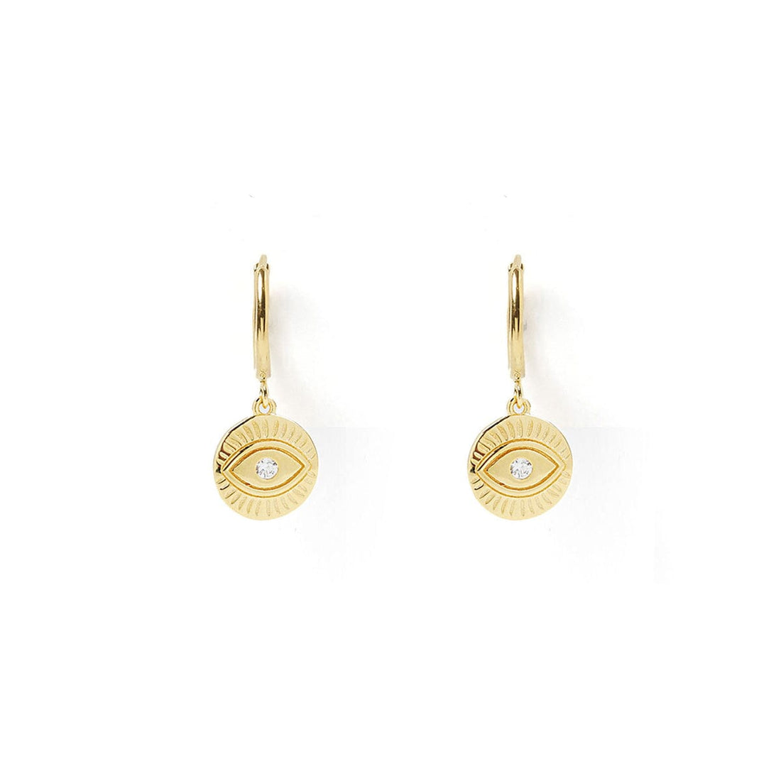 Arms of Eve - Protective Eye Gold Hoop Huggies