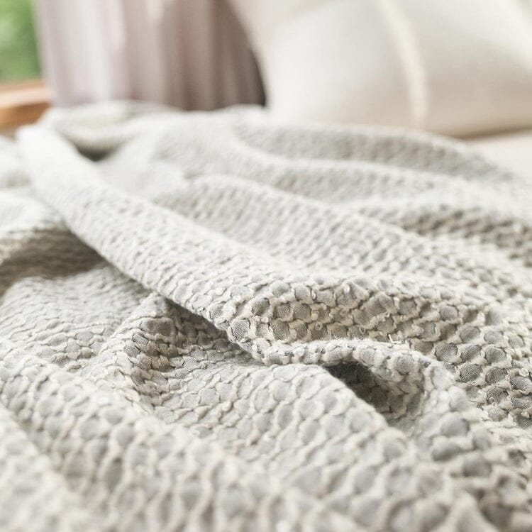 Eadie Lifestyle - Angler Reversible Throw - Soft Blue/Off White