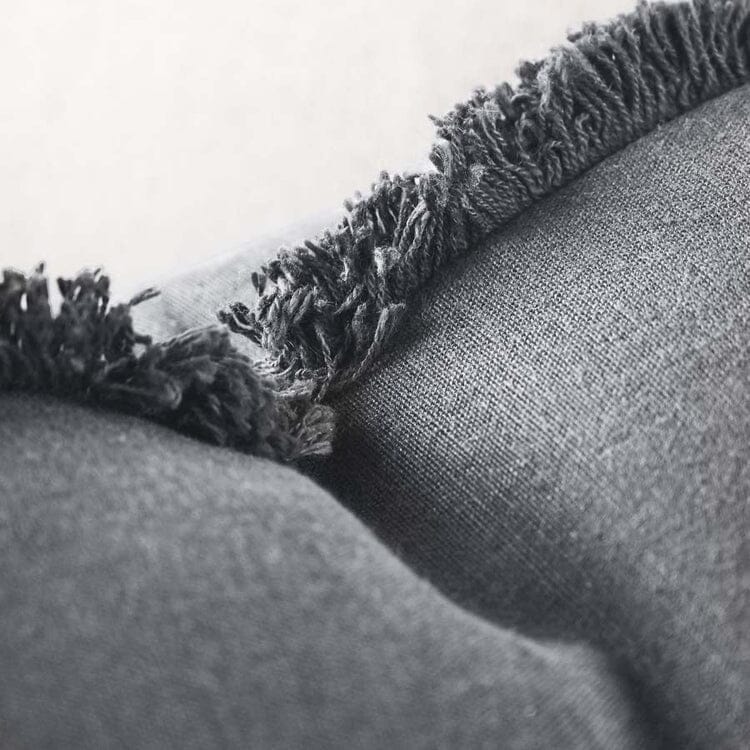 Eadie Lifestyle - Luca Boho Linen Cushion - Slate 40x60cm