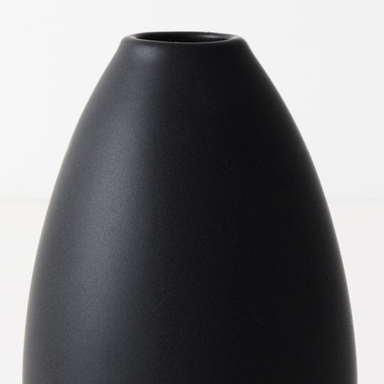 Isola Ceramic Vase in Black 13cm