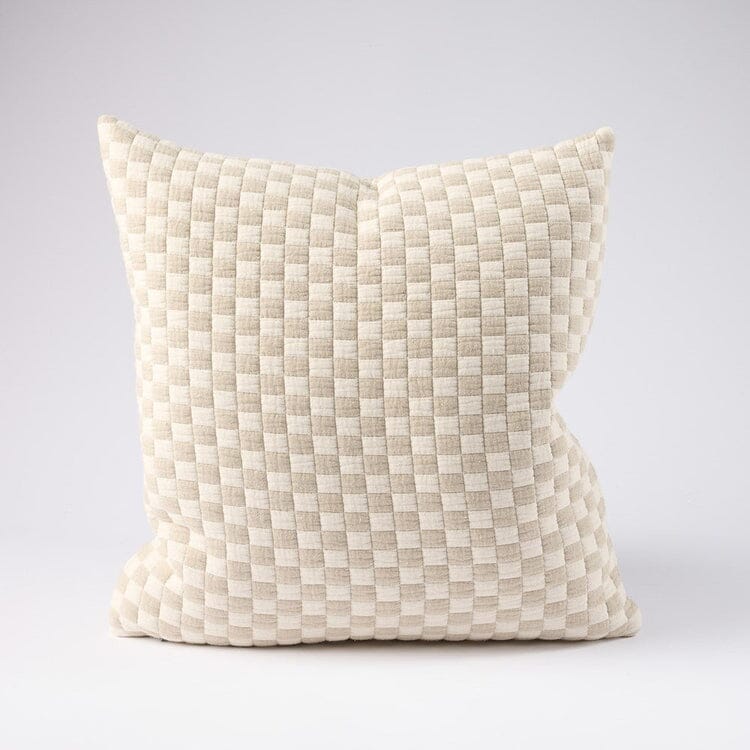 Gambit Square Cushion - Off White/Natural 50x50cm