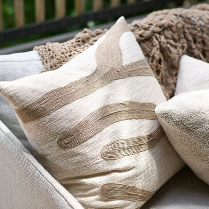 Zanth Feathered Cushion - Ivory/Natural 40x60cm