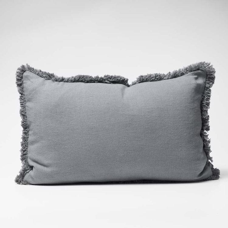 Eadie Lifestyle - Luca Boho Linen Cushion - Slate 40x60cm