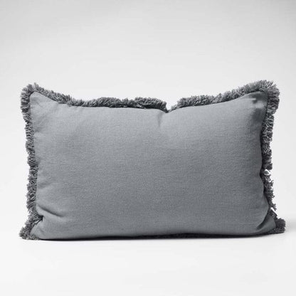 Eadie Lifestyle - Luca Boho Linen Cushion - Slate 40x60cm