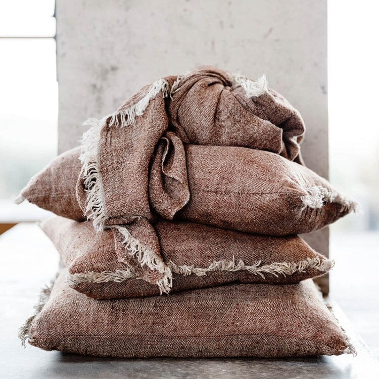 Eadie Lifestyle - Tabako Linen Cushion - Rust 40x60cm