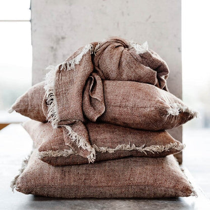 Eadie Lifestyle - Tabako Linen Cushion - Rust 40x60cm