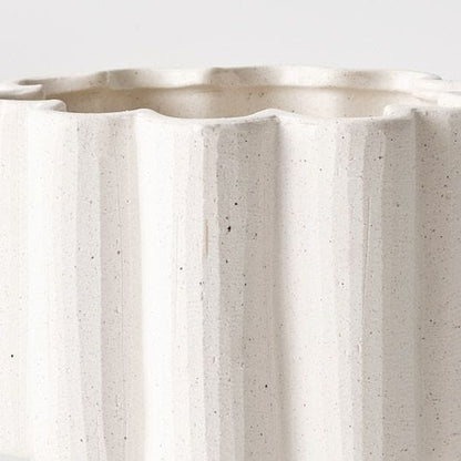 Verdelle Ceramic Pot in White 18cm