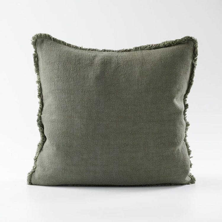 Eadie Lifestyle - Luca Boho Linen Cushion - Khaki 50x50cm