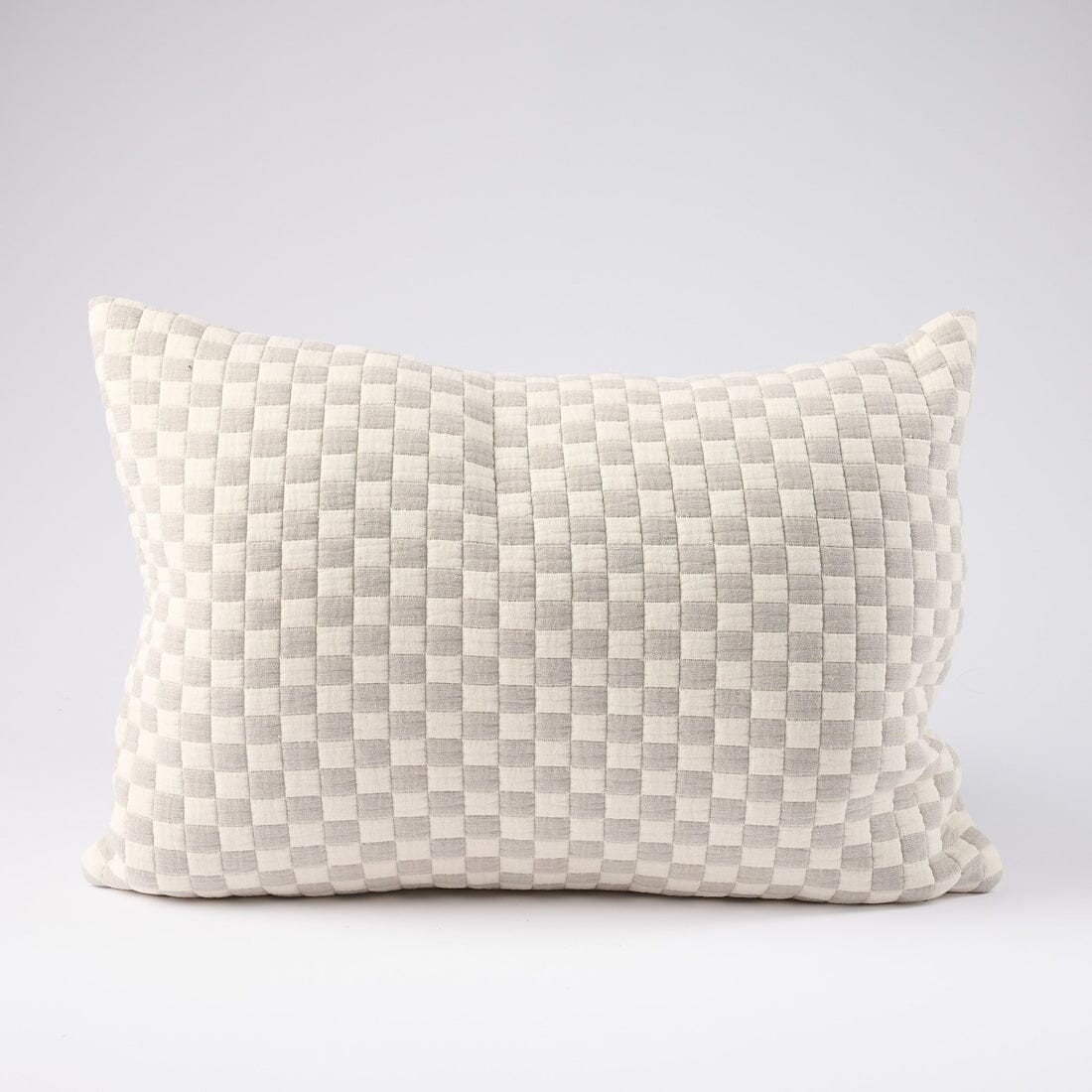 Gambit Lumbar Cushion - Off White/Silver 40x60cm
