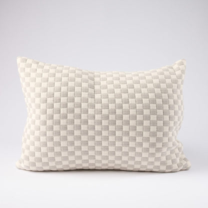 Gambit Lumbar Cushion - Off White/Silver 40x60cm