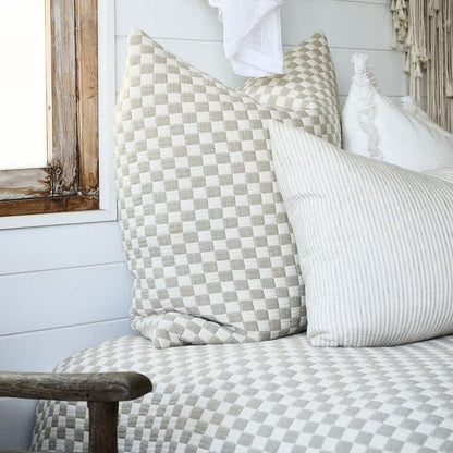 Gambit Lumbar Cushion - Off White/Silver 40x60cm