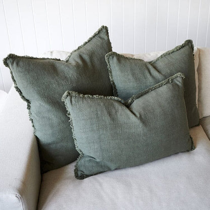 Eadie Lifestyle - Luca Boho Linen Cushion - Khaki 40cmx60cm