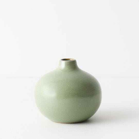 Isola Ceramic Vase in Olive 10cm