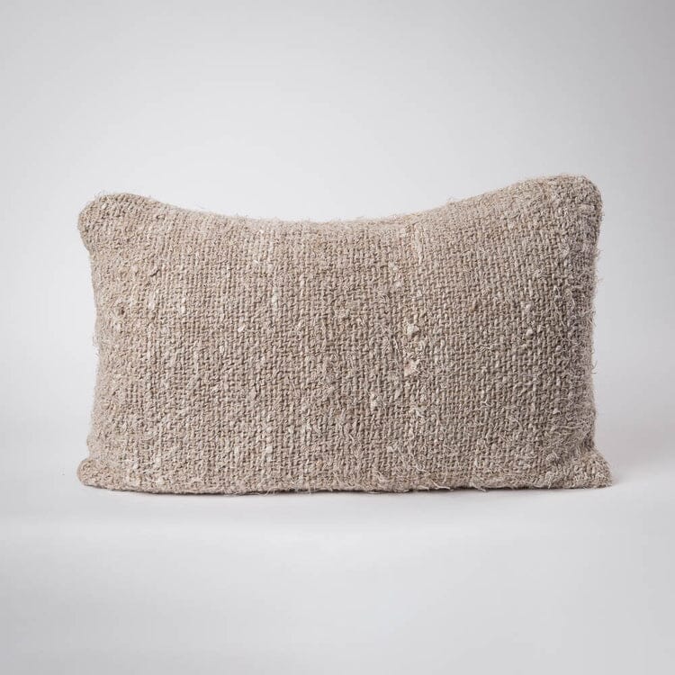 Wabi Lumbar Cushion - 100% Recycled Linen - Natural 40x60cm