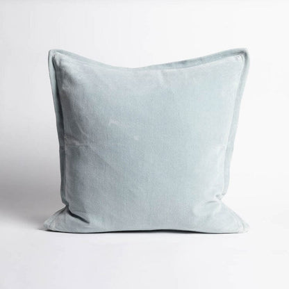 Evelyn Velvet Feathered Cushion - Sky 50x50cm