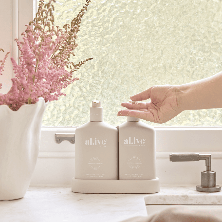 Al.ive Body - Wash &amp; Lotion Duo &amp; Hand Cream Gift Set - Sea Cotton &amp; Coconut