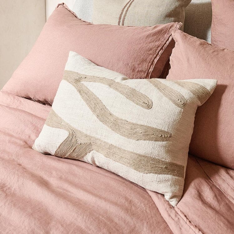 Zanth Feathered Cushion - Ivory/Natural 40x60cm