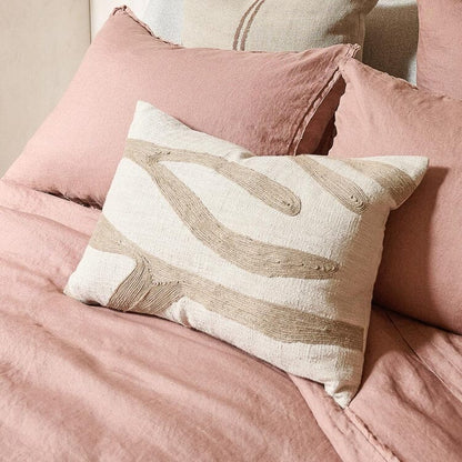 Zanth Feathered Cushion - Ivory/Natural 40x60cm