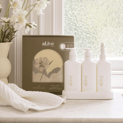 Al.ive Body - Kitchen Trio &amp; Towel Gift Set - Lemon Myrtle &amp; Honeydew