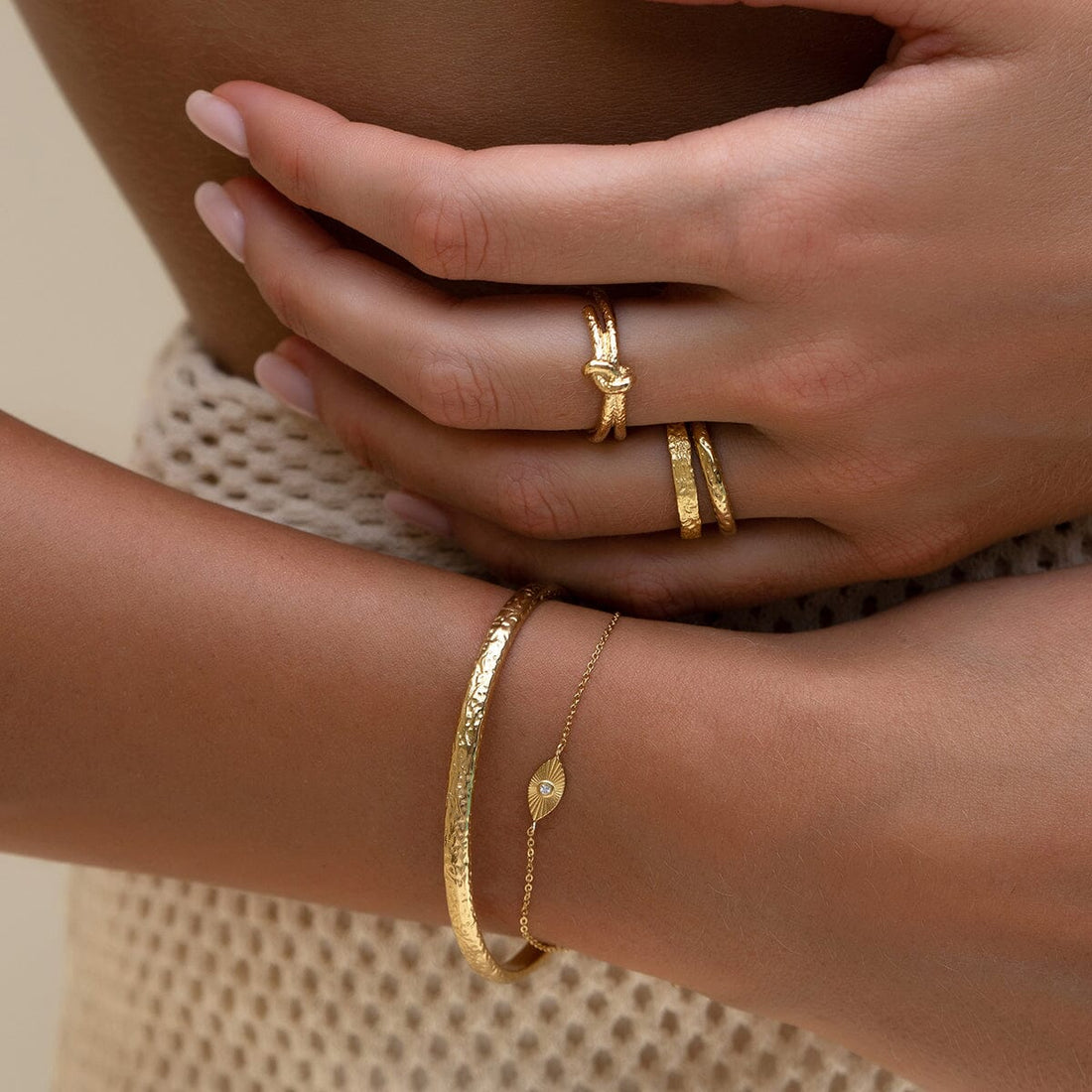 Arms of Eve - Evil Eye Gold Bracelet