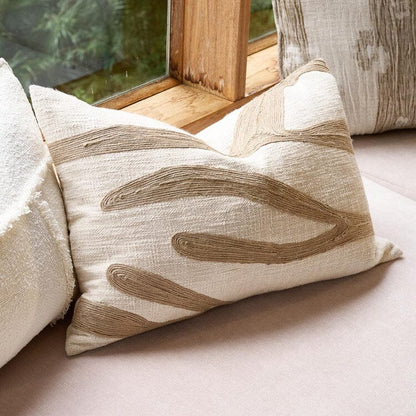 Zanth Feathered Cushion - Ivory/Natural 40x60cm