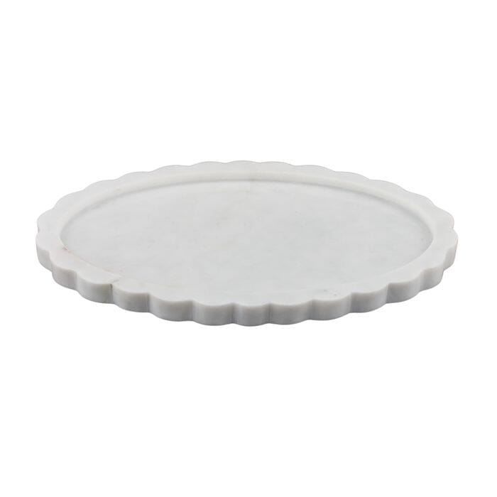 Jayda Marble Tray in White