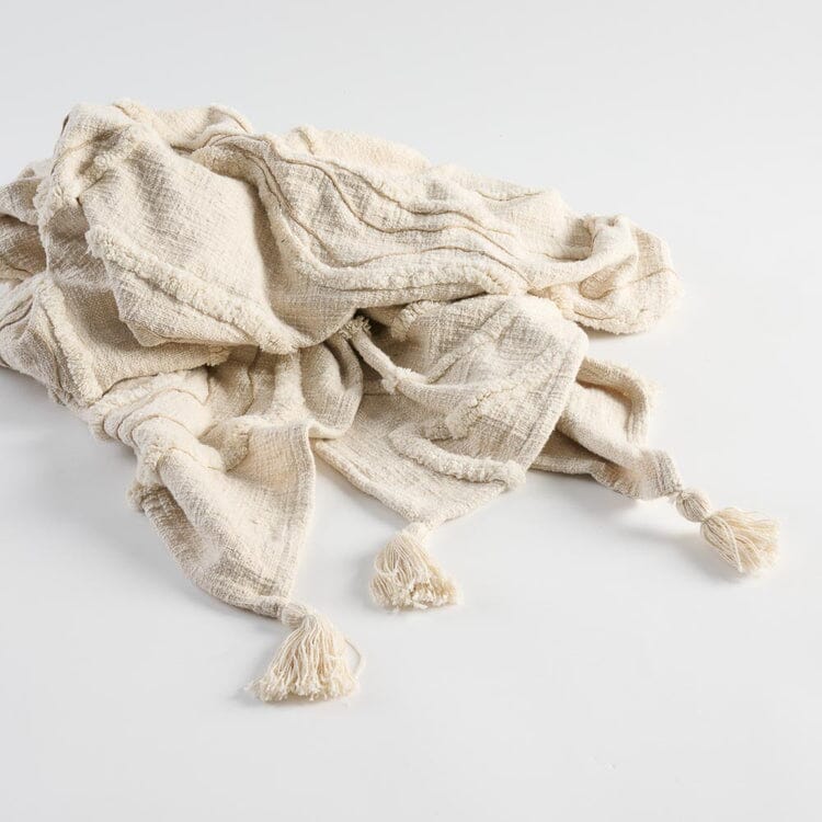 Eadie Lifestyle - Lamond Linen Throw - Ivory/Natural 190cm