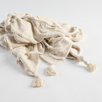 Eadie Lifestyle - Lamond Linen Throw - Ivory/Natural 190cm
