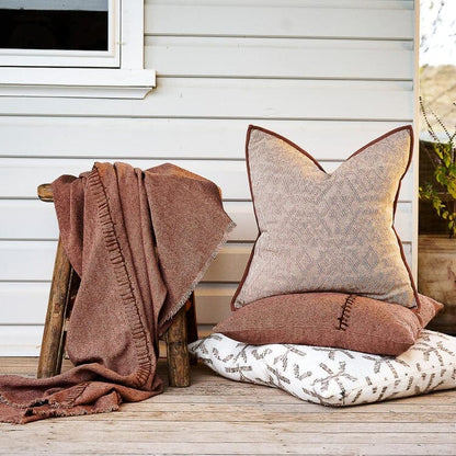 Helga Cushion - Clay/Off White 40x60cm