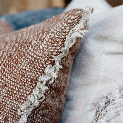 Eadie Lifestyle - Tabako Linen Cushion - Rust 40x60cm