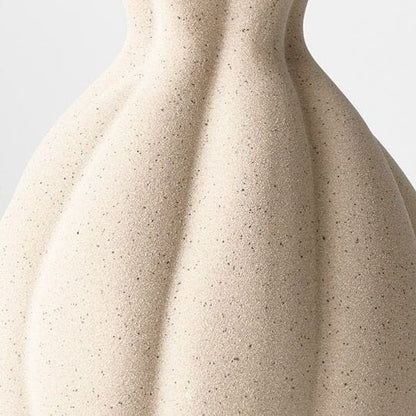 Allegra Stoneware Vase in Sand 18cm