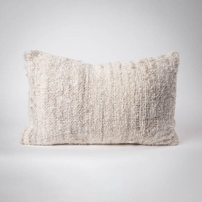 Wabi Lumbar Cushion - 100% Recycled Linen - Ivory 40x60cm