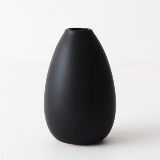 Isola Ceramic Vase in Black 13cm