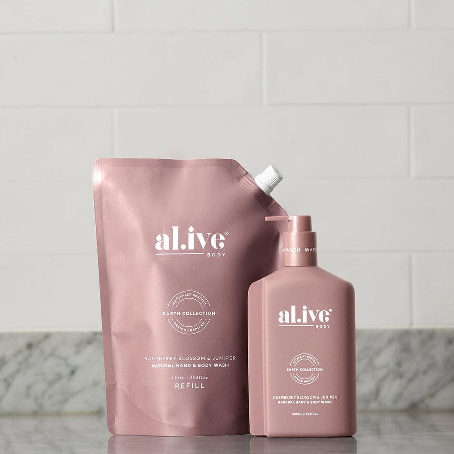 Al.ive Hand &amp; Body Wash Refill 1 Ltr - Raspberry Blossom &amp; Juniper