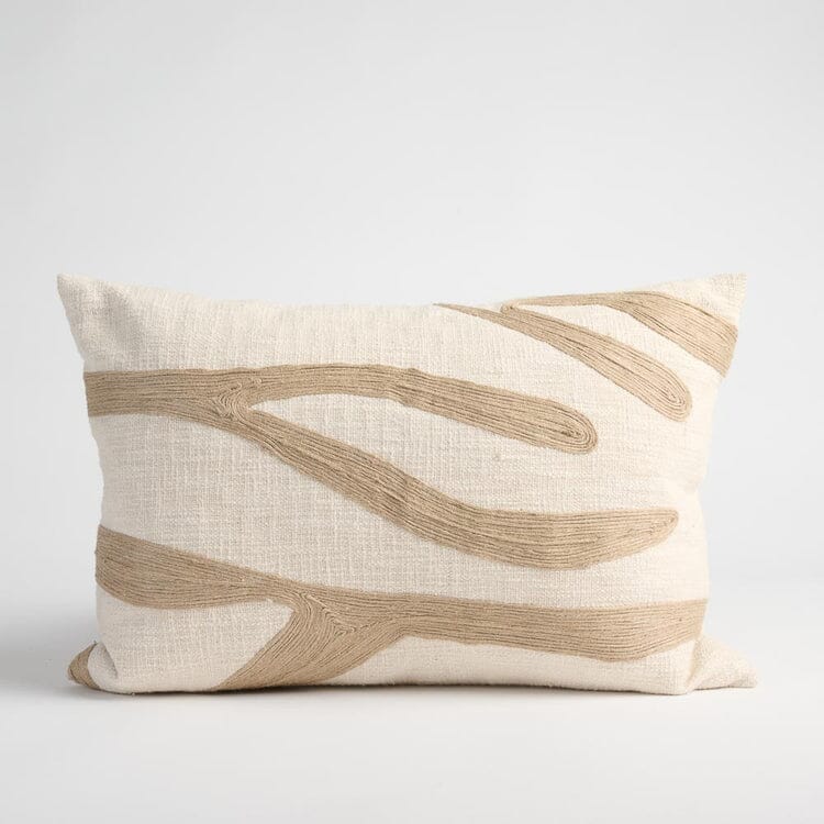 Zanth Feathered Cushion - Ivory/Natural 40x60cm