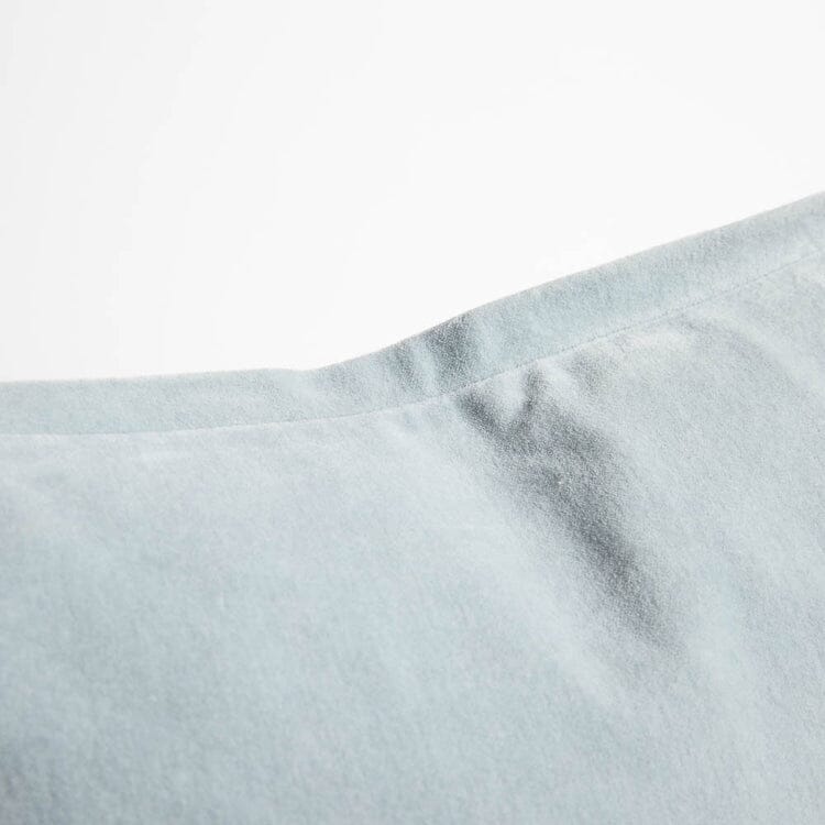 Evelyn Velvet Feathered Cushion - Sky 50x50cm