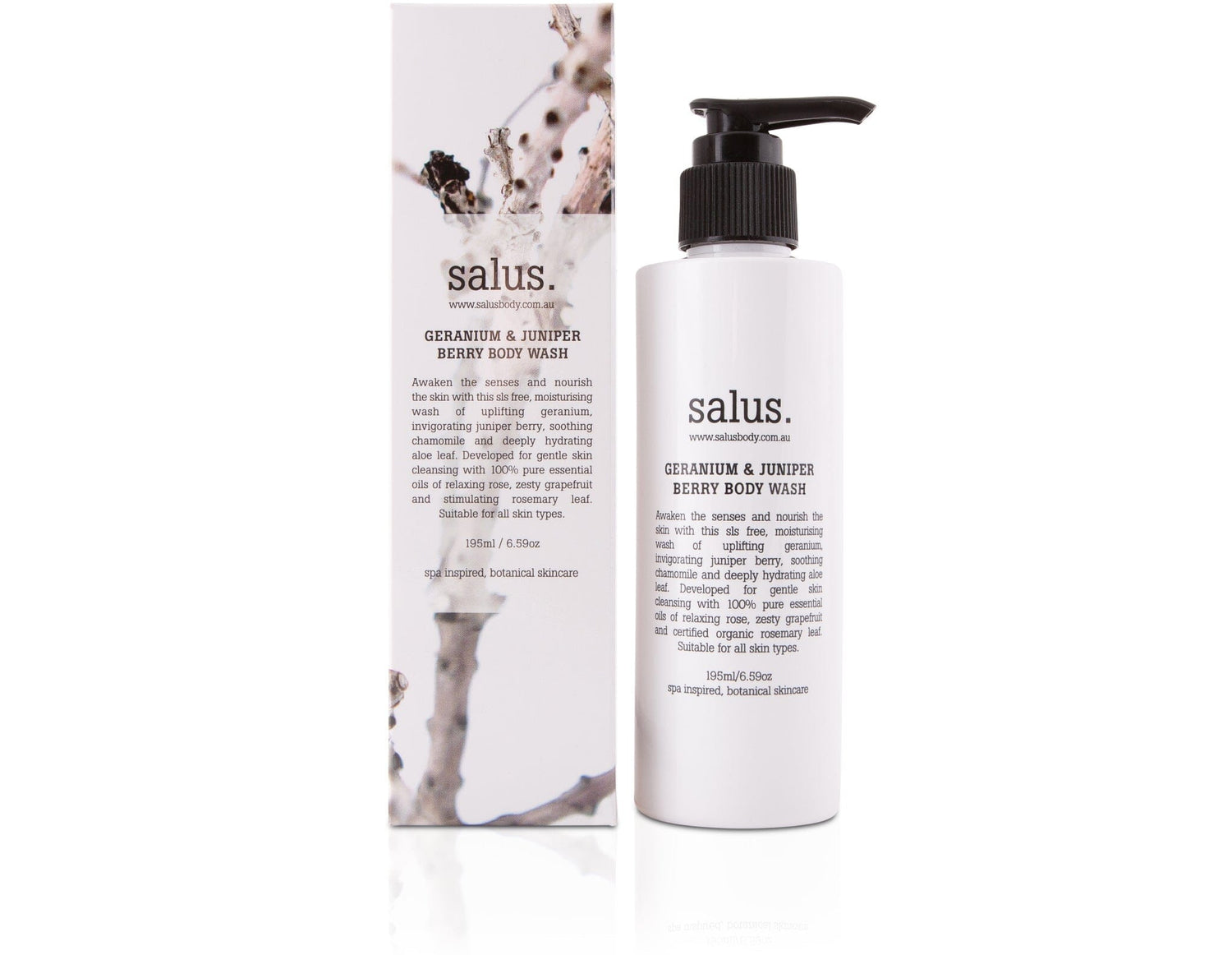Salus Geranium &amp; Juniper Berry Body Wash 195ml