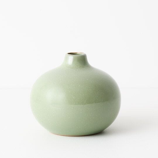 Isola Ceramic Vase in Olive 12cm