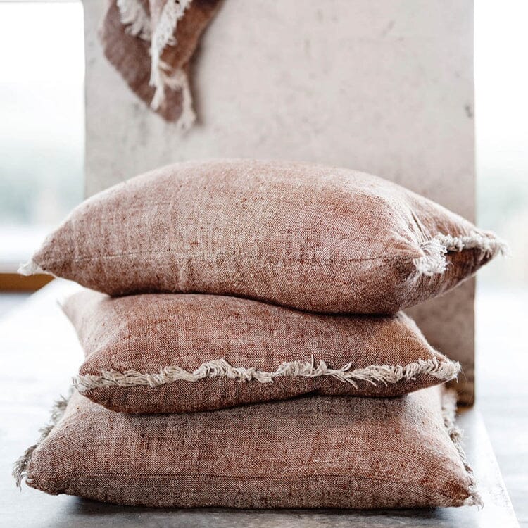 Eadie Lifestyle - Tabako Linen Cushion - Rust 50x50cm