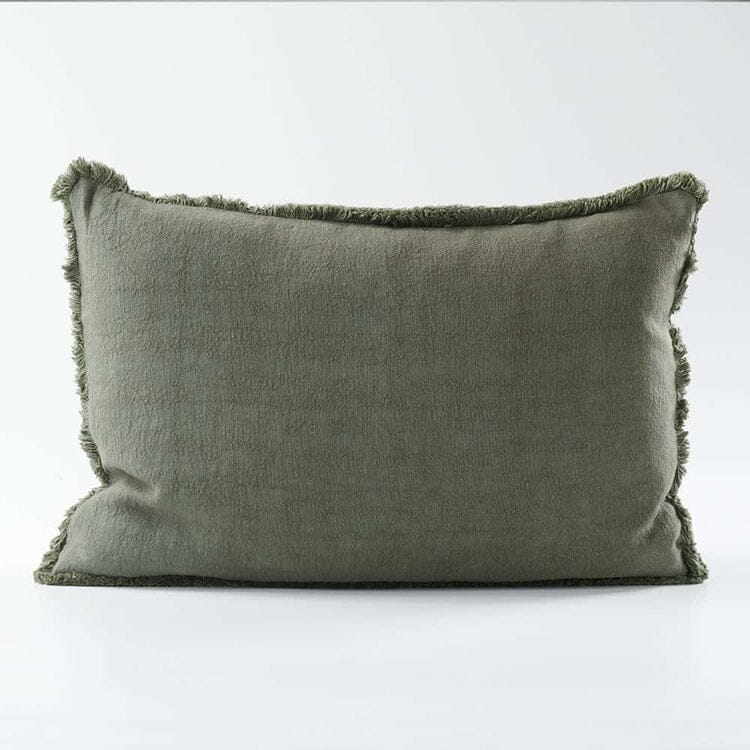 Eadie Lifestyle - Luca Boho Linen Cushion - Khaki 40cmx60cm