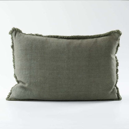 Eadie Lifestyle - Luca Boho Linen Cushion - Khaki 40cmx60cm