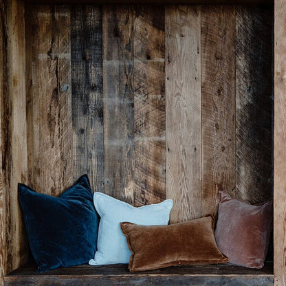 Evelyn Velvet Feathered Cushion - Clay 40x60cm