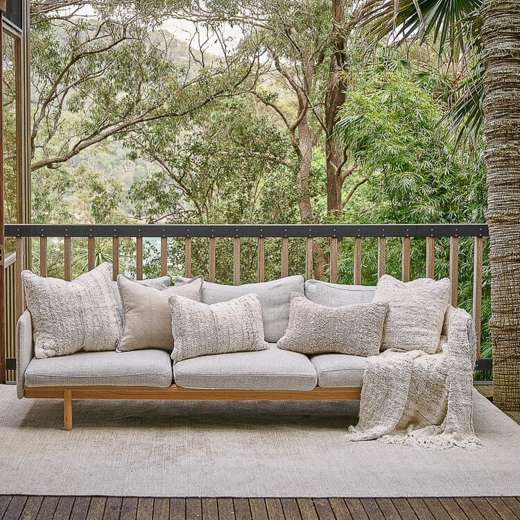 Wabi Lumbar Cushion - 100% Recycled Linen - Natural 40x60cm