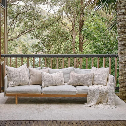 Wabi Lumbar Cushion - 100% Recycled Linen - Natural 40x60cm